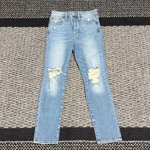 Madewell Perfect Vintage Jean Women’s 25 High Rise Distressed Straight Denim